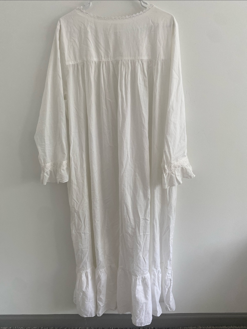 Eileen West Cotton Embroidered Romantic L/S Ballet Button Thro Nightgown Size XL - Picture 7 of 10